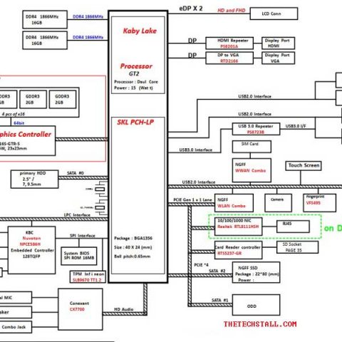 HP ProBook 450 G4 X63 DA0X83MB6H1 REV H Schematic