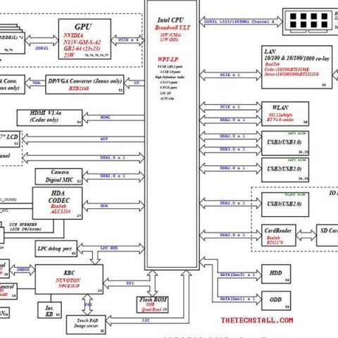 Dell Inspiron 15-3542 cedar 13269-1 fx3mc Schematic Diagram