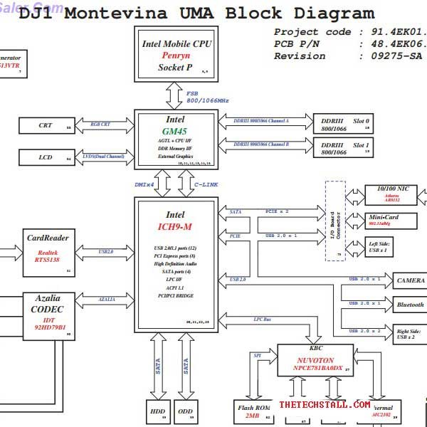 Dell Inspiron N4020 DJ1 09275-SA Schematic Diagram