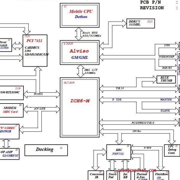 HP DV4000 Leopard 48.49Q01.021 Rev 04216-4 Schematic Diagram