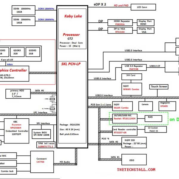 HP ProBook 450 G4 X63 DA0X83MB6H1 REV H Schematic