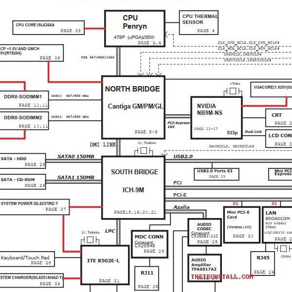 Lenovo 3000 G430 Quanta LE6D Rev 1A schematic