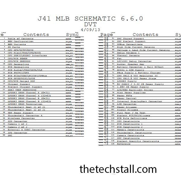 Apple MacBook Air A1465 J41 051-9795 820-3435-A Rev 6.6.0 (04-09-2013) schematic