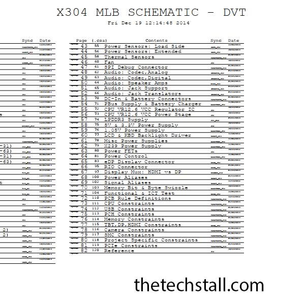 Apple MacBook Pro Retina 13' A1502 X304 MLB 051-1573 820-4924 (12-19-2014) schematic