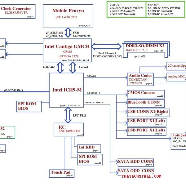 Lenovo G460e LA-7011P PAW10 Rev 1.0A schematic