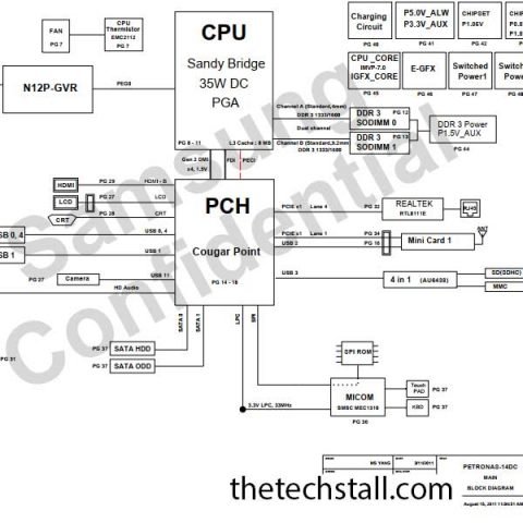 Samsung NP300E4C Petronas-14dc Schematic Diagram