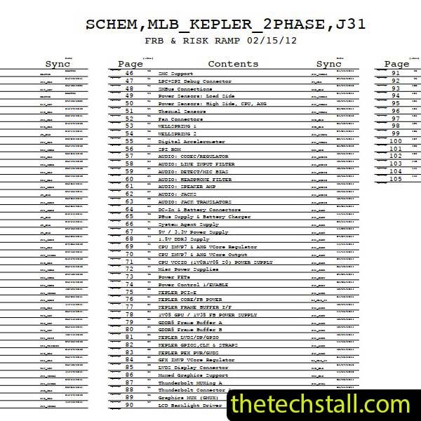 Apple MacBook Pro A1286 820-3330-B Schematic Diagram