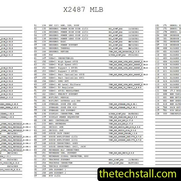 Apple MacBook Pro M2 A2338 X2487 820-02773 Schematic Diagram