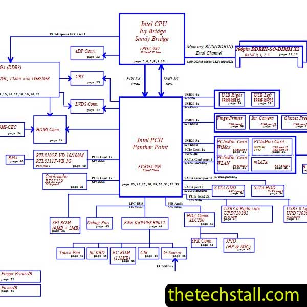 Toshiba Satellite P850 LA-8391p R1.0 Schematic Diagram