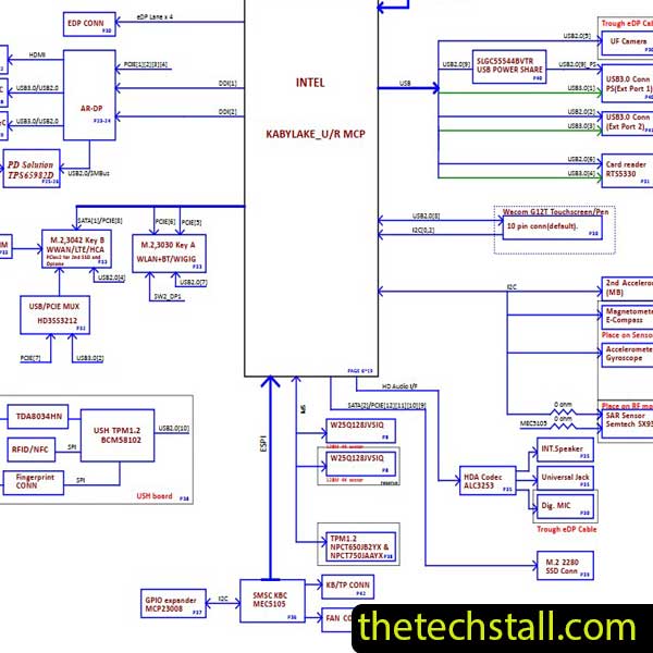 Dell Latitude 7390 2-in-1 LA-F292P DDA30 R1.0 Schematic Diagram