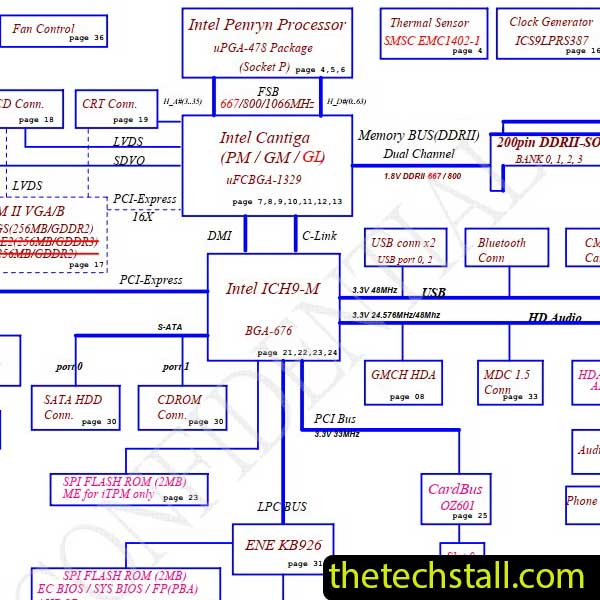 Acer Extensa 4630 LA-4221P JALA0 Rev1.0 Schematic Diagram