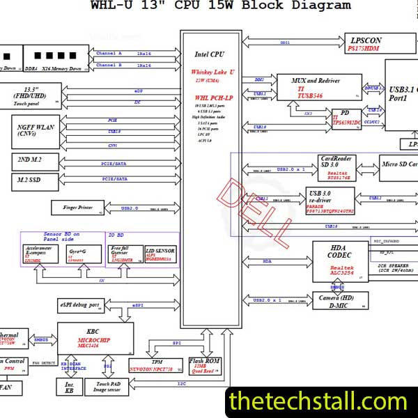 Dell Inspiron 7386 RO13_MB 17925-1 Rev A00 Schematic Diagram