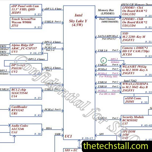 Dell Latitude 7370 LA-D312P Rev 1.0 Schematic Diagram