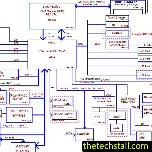 Dell Latitude E6420 LA-6591P LA-6593 Schematic Diagram
