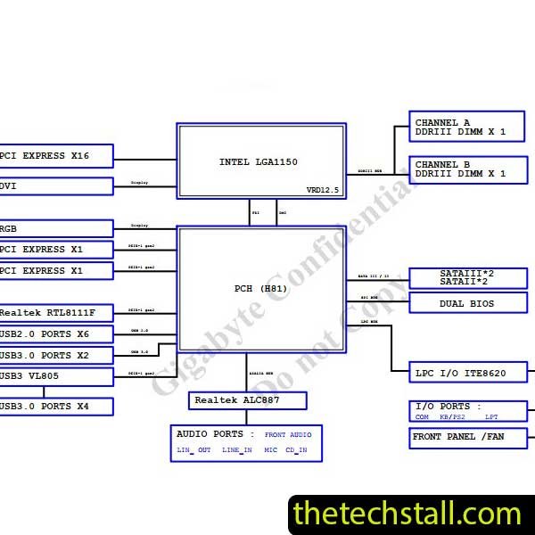 GIGABYTE GA-H81M-S2H R10 Schematic Diagram