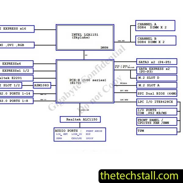 Gigabyte GA-H170-GAMING 3 Rev1.01 Schematic Diagram