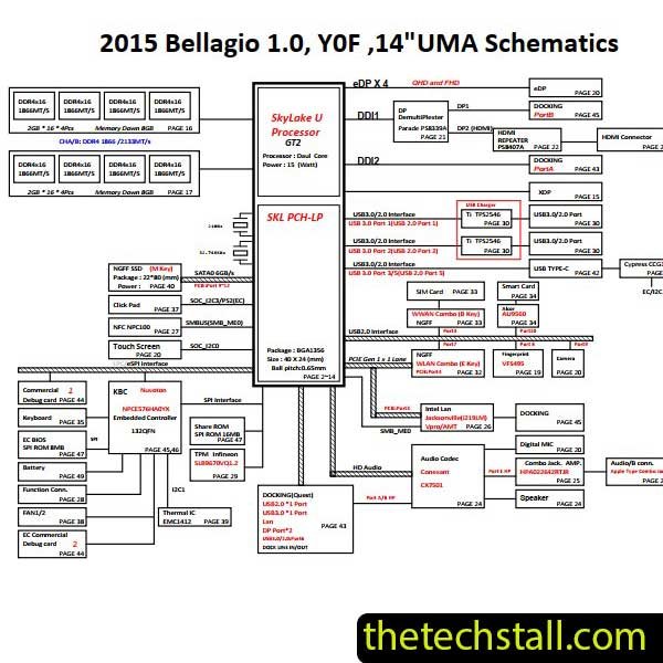 HP EliteBook 1040 G3 DA0Y0FMBAJ1 Y0F-MB-D Schematic Diagram