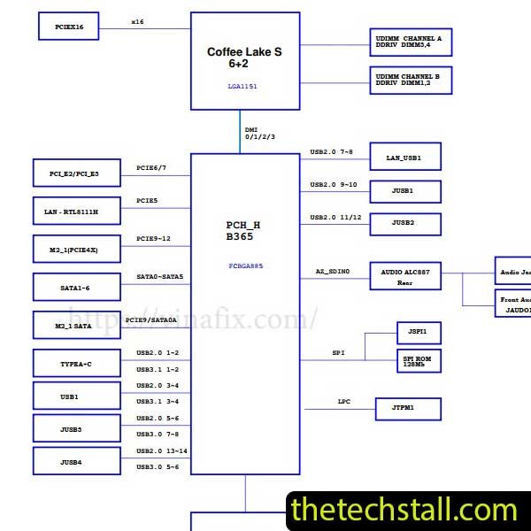 MSI B365M PRO-VDH MS-7C39 REV 1.2 Schematic Diagram