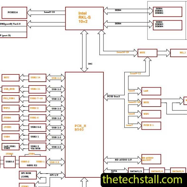 MSI MAG B560M MORTAR MS-7D17 Rev 1.2 Schematic Diagram