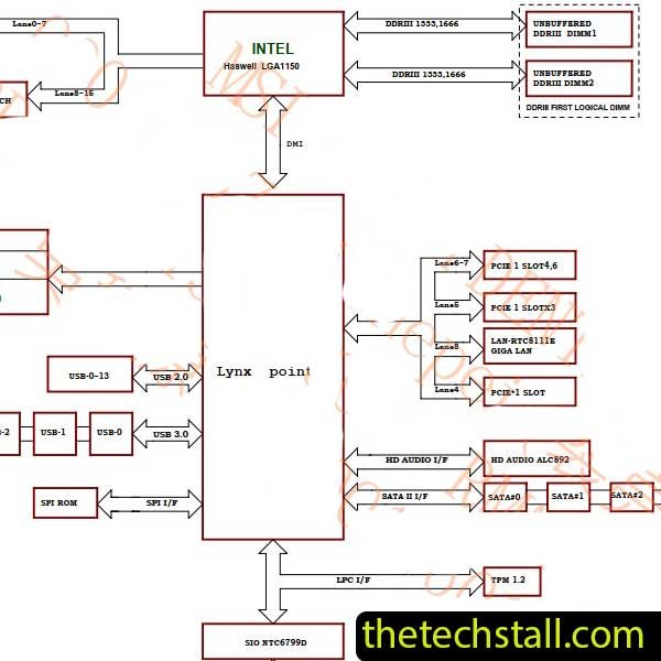 MSI Z87-G45 GAMING MS-7821- VER 1.2 Schematic Diagram