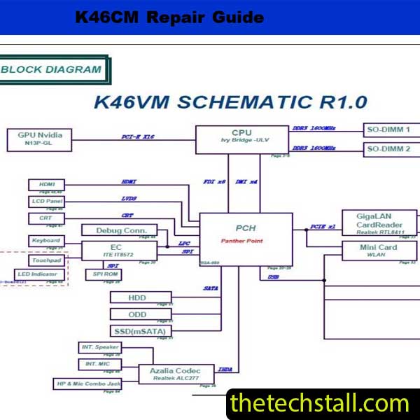 ASUS K46CM K46VM Rev 2 Schematic Diagram