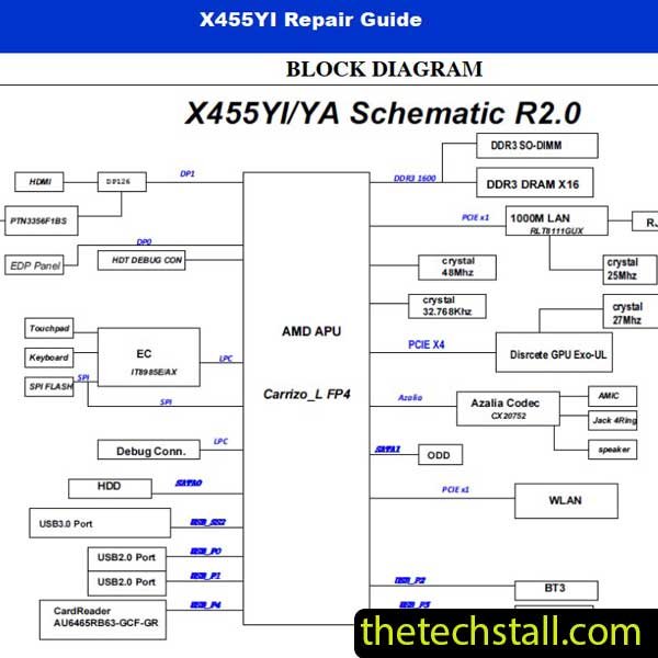 ASUS X455YI YA Rev 2.0 Schematic Diagram