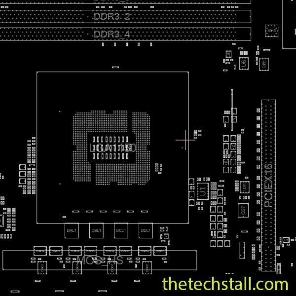 GIGABYTE GA-B85M D3H REV 1.1 BoardView File