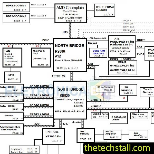 HP Pavilion DV6-3110er DA0LX8MB6D1 LX8 LX89 Schematic Diagram