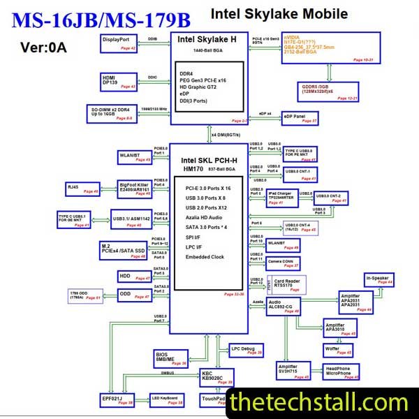 MSI MS-16JB MS-16JB1 MS-179B Schematic Diagram
