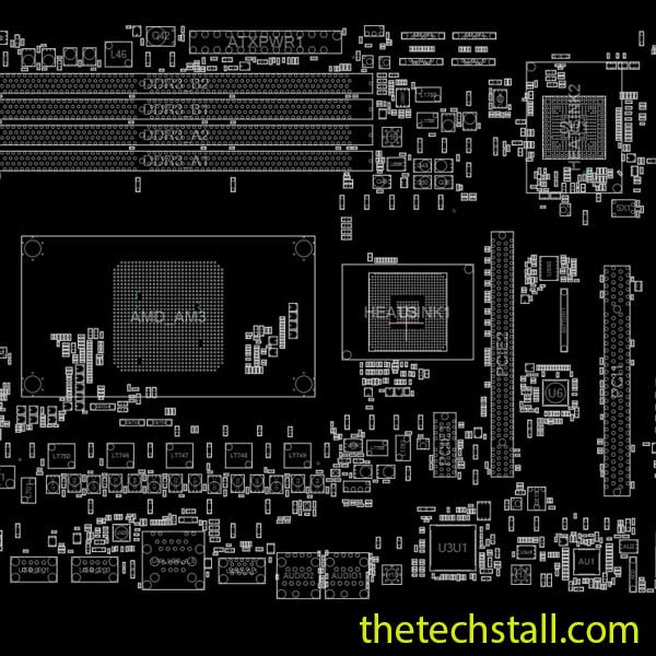 ASRock 970 PRO3 R1.01 70-MXGM80-A01 BoardView File