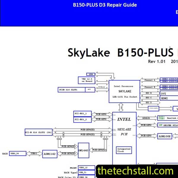 ASUS B150-PLUS-D3 RG Schematic Diagram