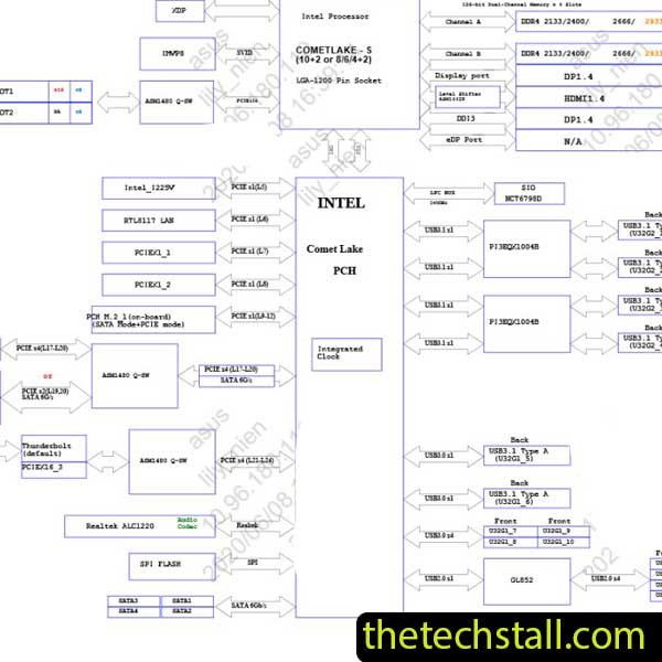 ASUS Pro WS W480-ACE Schematic Diagram