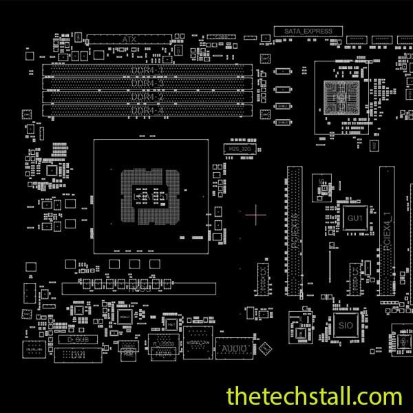 GIGABYTE GA-B250-HD3P REV1.0&1.01 BoardView File