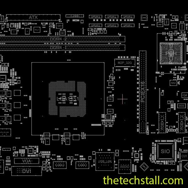 GIGABYTE GA-B250M-D2V REV 1.0 BoardView File