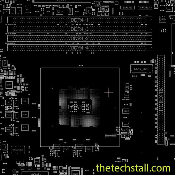 GIGABYTE GA-B250M-DS3H BoardView File