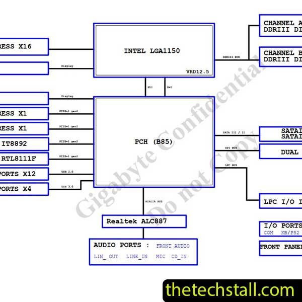 GIGABYTE GA-B85M-D3V Schematic Diagram