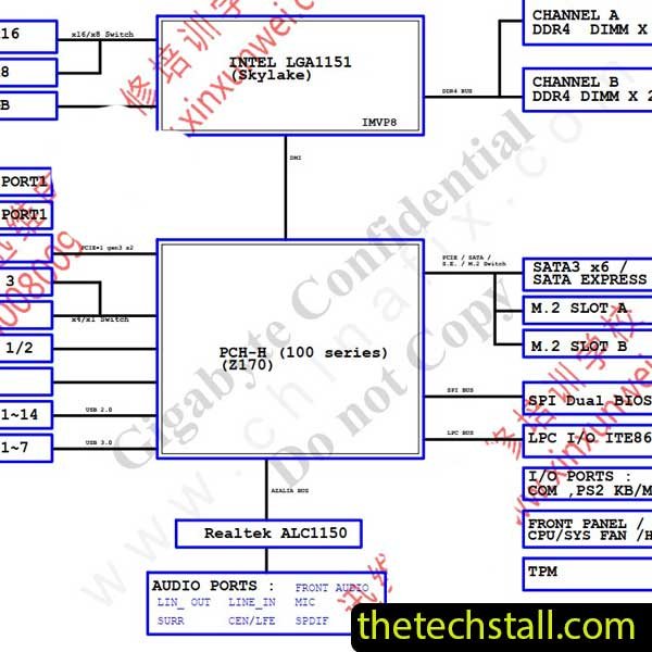 GIGABYTE GA-Z170X-GAMING3-R102 Schematic Diagram