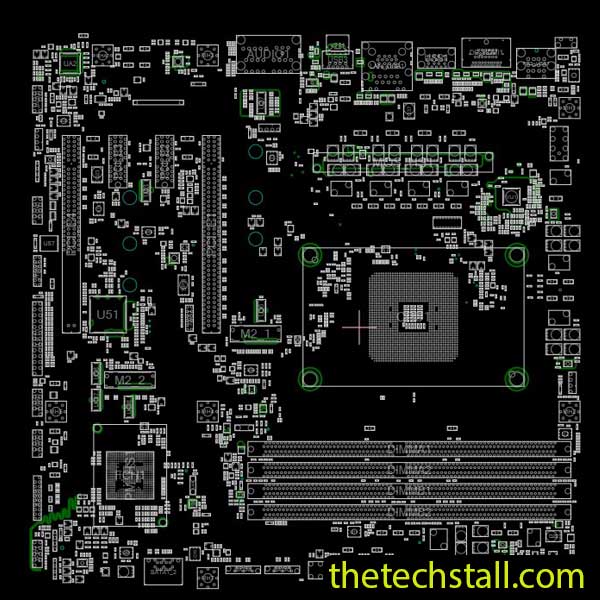 MSI B450M MORTAR MS-7B89 Rev 1.1 BoardView File