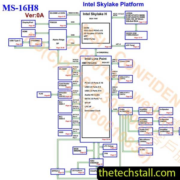 MSI GS60 6QC GHOST MS-16H81 MS-16H8 Schematic Diagram