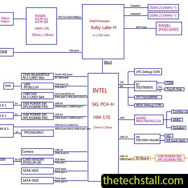 ASUS GL553VD REV 2.0 Schematic Diagram