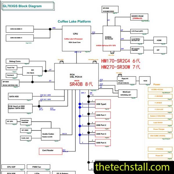 ASUS GL703GS Rev1.4 Schematic Diagram