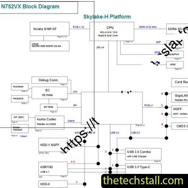 ASUS Vivobook Pro N752VX Schematic Diagram