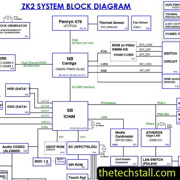 Acer Aspire 6930 DA0ZK2MB6F1 Schematic Diagram