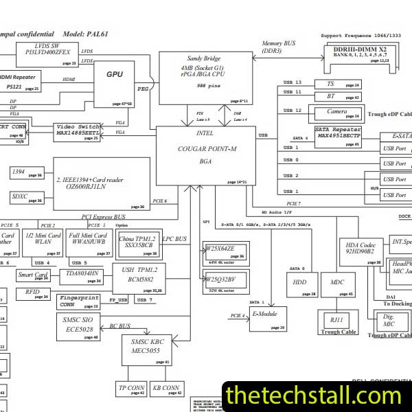 Dell Latitude E6520 LA-6563P LA-6561P Rev1.0 Schematic Diagram