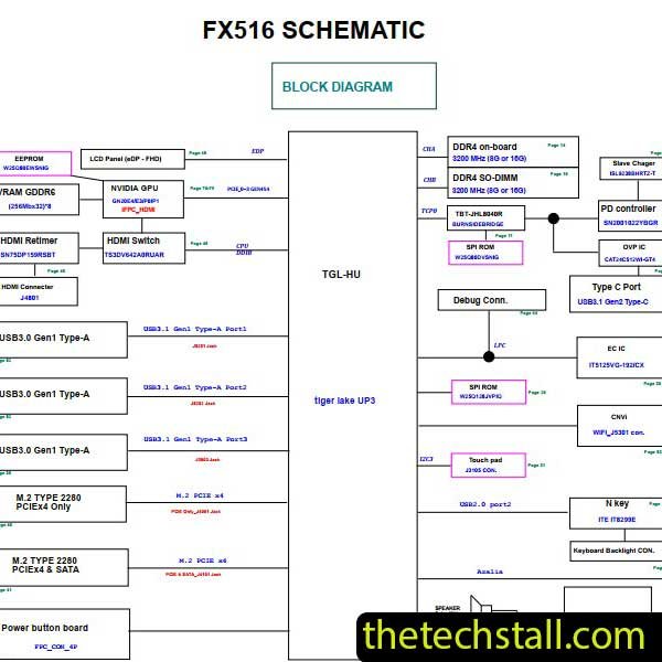 ASUS FX516PC Rev2.0 Schematic Diagram