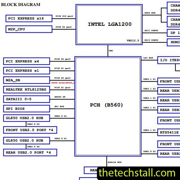 Gigabyte B560M-AORUS-ELITE Rev1.01&1.03 Schematic Diagram