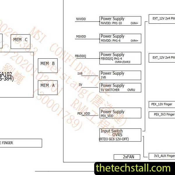 MSI GeForce RTX3080 MS-V389 Rev5.0 Schematic Diagram