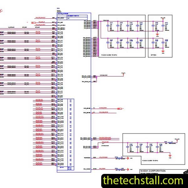 NVIDIA GeForce GT720 NVG GK208 DDR3 64BIT MS-V313 Schematic Diagram