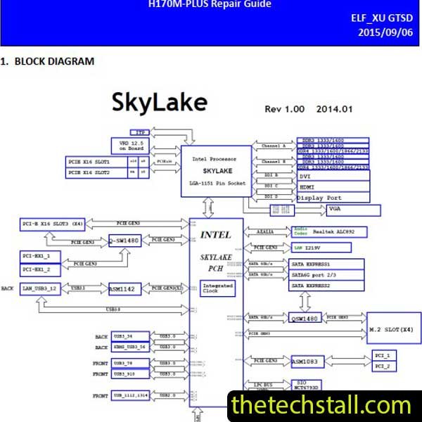 ASUS H170M-PLUS Schematic Diagram