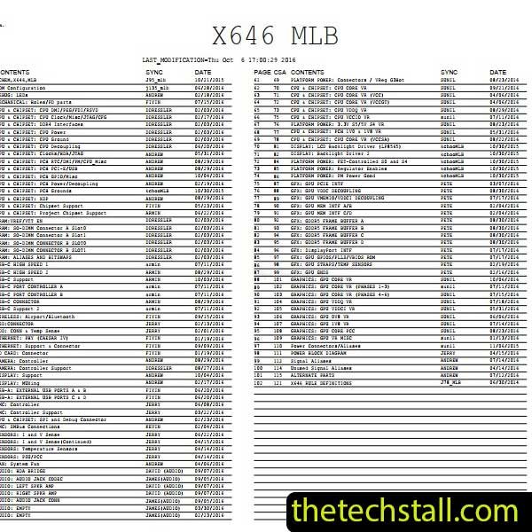 Apple iMac 27in Late 2013 A1419 820-00609-A Schematic Diagram